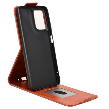 Motorola Moto G06/G06 Power lodret flip-etui med stativ - Brun