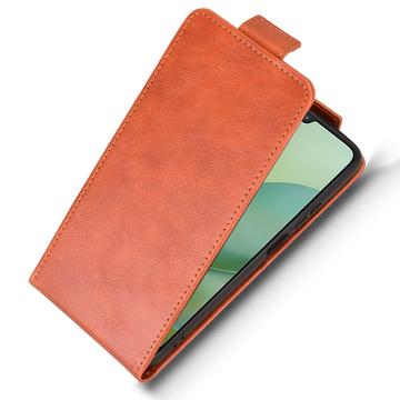 Motorola Moto G06/G06 Power lodret flip-etui med stativ - Brun