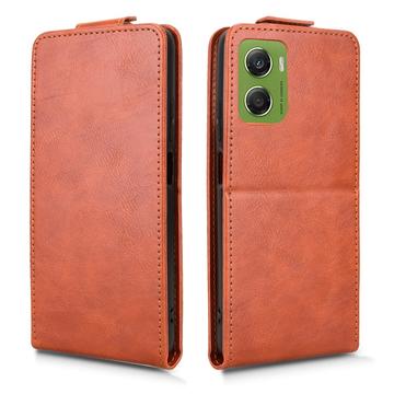Motorola Moto G06/G06 Power lodret flip-etui med stativ - Brun