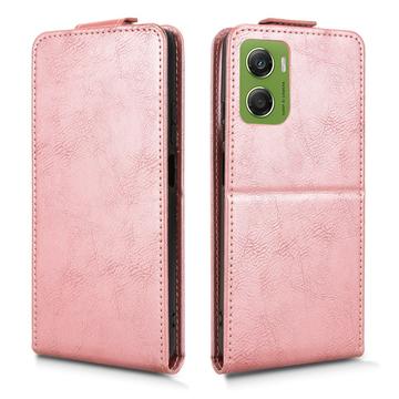 Motorola Moto G06/G06 Power lodret flip-etui med stativ - rosaguld