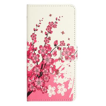 Motorola Moto G15/G15 Power Style Series Pung Taske - Pink Blomster