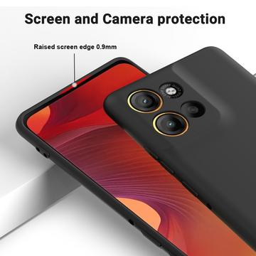 Motorola Moto G17 Power/G17/G15 Flydende silikone cover med håndrem - Sort