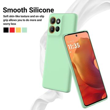 Motorola Moto G17 Power/G17/G15 Flydende silikone cover med håndrem - Gul