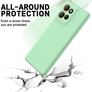 Motorola Moto G17 Power/G17/G15 Flydende silikone cover med håndrem - Gul