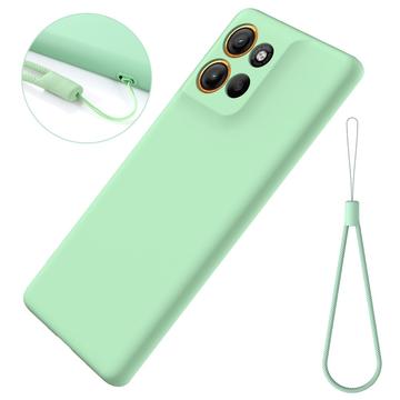 Motorola Moto G17 Power/G17/G15 Flydende silikone cover med håndrem - Gul