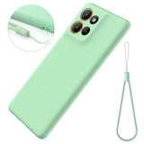 Motorola Moto G17 Power/G17/G15 Flydende silikone cover med håndrem - Gul