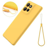 Motorola Moto G17 Power/G17/G15 Flydende silikone cover med håndrem - Gul