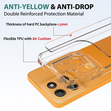Motorola Moto G17 Power/G17/G15 Ridsefast Hybrid Cover - Gennemsigtig