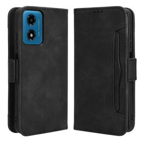 Motorola Moto G24 Power/G04/E14 Pung Cover med Kortholder - Sort