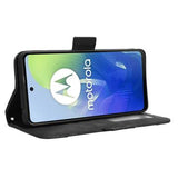Motorola Moto G24 Power/G04/E14 Pung Cover med Kortholder - Sort