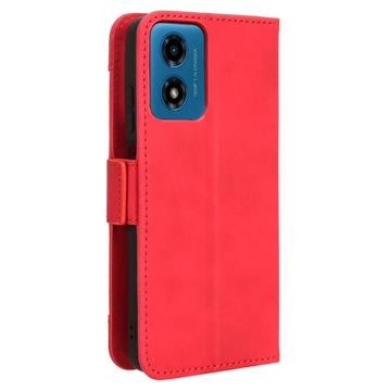 Motorola Moto G24 Power/G04/E14 Pung Cover med Kortholder - Rød