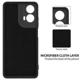 Motorola Moto G24 Power Liquid Silikone Cover med Strop - Sort