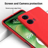 Motorola Moto G24 Power Liquid Silikone Cover med Strop - Rød