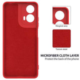 Motorola Moto G24 Power Liquid Silikone Cover med Strop - Rød