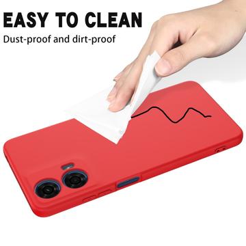 Motorola Moto G24 Power Liquid Silikone Cover med Strop - Rød