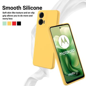 Motorola Moto G24 Power Liquid Silikone Cover med Strop - Gul