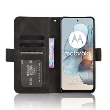 Motorola Moto G34 Pung Cover med Kortholder - Sort
