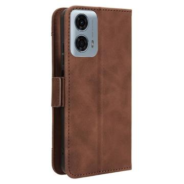 Motorola Moto G34 Pung Cover med Kortholder - Brun