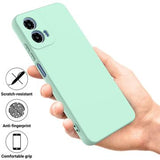 Motorola Moto G34 Liquid Silikone Cover med Strop - Grøn