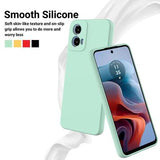 Motorola Moto G34 Liquid Silikone Cover med Strop - Grøn