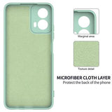 Motorola Moto G34 Liquid Silikone Cover med Strop - Grøn