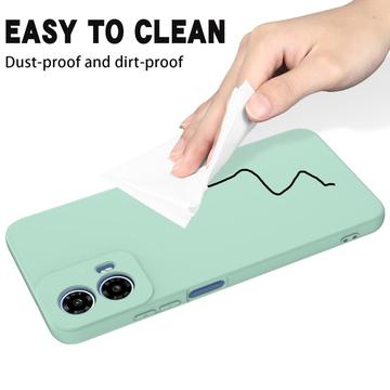 Motorola Moto G34 Liquid Silikone Cover med Strop - Grøn