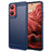 Motorola Moto G35 Børstet TPU Cover - Karbonfiber - Blå