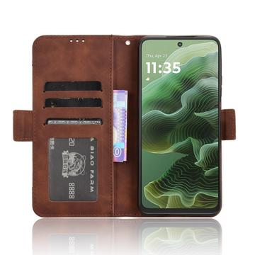 Motorola Moto G35 Kortholder Pung Etui - Brun