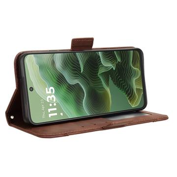 Motorola Moto G35 Kortholder Pung Etui - Brun