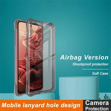 Motorola Moto G35 Imak Faldsikkert TPU Cover - Gennemsigtig Sort