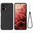 Motorola Moto G35 Liquid Silikone Cover med Strop - Sort