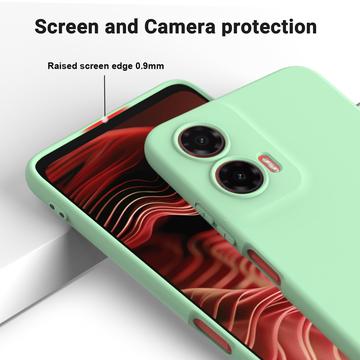 Motorola Moto G35 Liquid Silikone Cover med Strop - Grøn