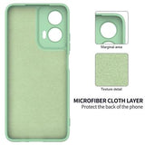 Motorola Moto G35 Liquid Silikone Cover med Strop - Grøn