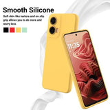 Motorola Moto G35 Liquid Silikone Cover med Strop - Gul