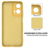 Motorola Moto G35 Liquid Silikone Cover med Strop - Gul
