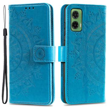Motorola Moto G35 Mandala Serie Pung Etui - Blå