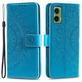 Motorola Moto G35 Mandala Serie Pung Etui - Blå