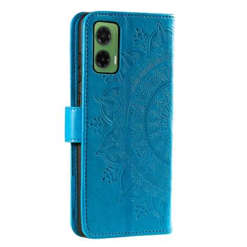 Motorola Moto G35 Mandala Serie Pung Etui - Blå