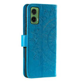 Motorola Moto G35 Mandala Serie Pung Etui - Blå