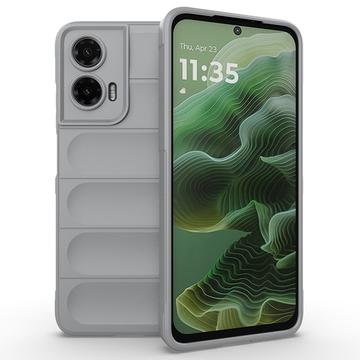 Motorola Moto G35 Rugged TPU Cover - Lysegrå