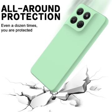 Motorola Moto G37/G37 Power/G47 Flydende silikone cover med håndrem - Grøn