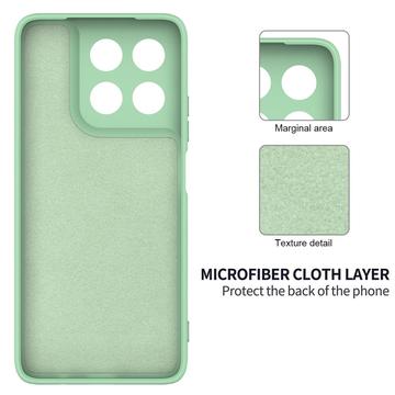 Motorola Moto G37/G37 Power/G47 Flydende silikone cover med håndrem - Grøn