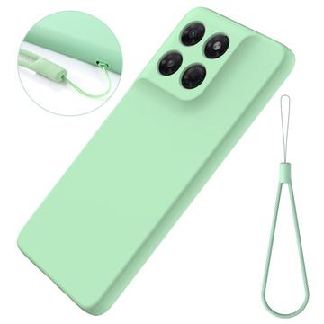 Motorola Moto G37/G37 Power/G47 Flydende silikone cover med håndrem - Grøn