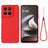 Motorola Moto G37/G37 Power/G47 Flydende silikone cover med håndrem - Rød