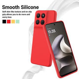 Motorola Moto G37/G37 Power/G47 Flydende silikone cover med håndrem - Rød