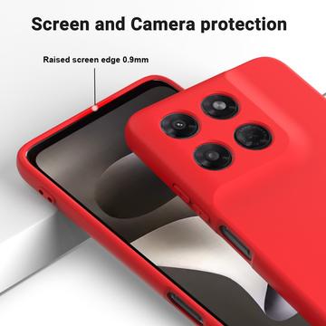 Motorola Moto G37/G37 Power/G47 Flydende silikone cover med håndrem - Rød