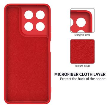 Motorola Moto G37/G37 Power/G47 Flydende silikone cover med håndrem - Rød