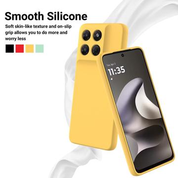 Motorola Moto G37/G37 Power/G47 Flydende silikone cover med håndrem - Gul