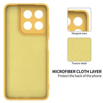 Motorola Moto G37/G37 Power/G47 Flydende silikone cover med håndrem - Gul