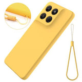 Motorola Moto G37/G37 Power/G47 Flydende silikone cover med håndrem - Gul